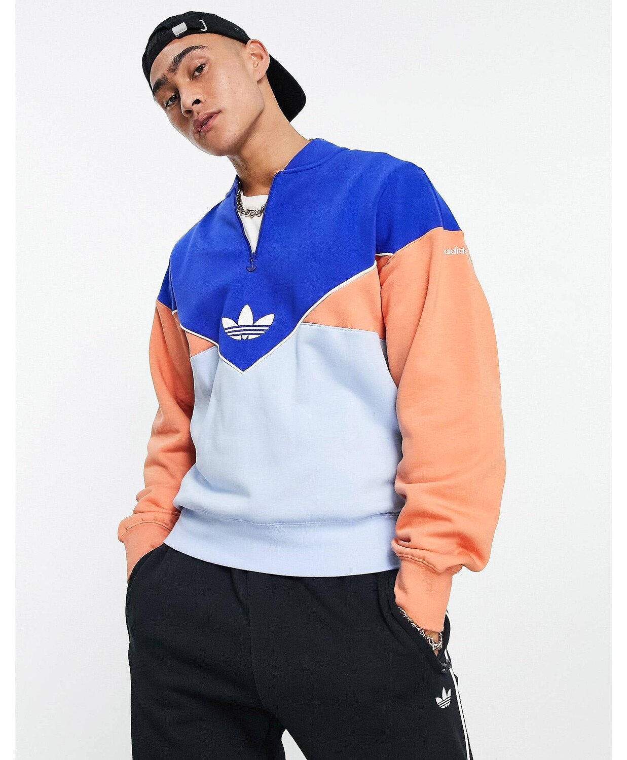 

Синий свитшот adidas Originals adicolor Next на молнии