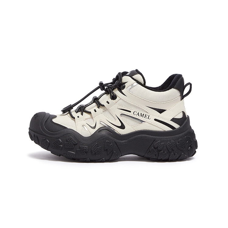 

Кроссовки женские треккинговые Hiking / Trekking Shoes Women's High-Top Camel, белый/черный/серебряный