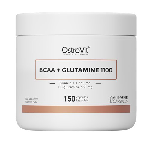 OstroVit, BCAA + Глютамин 1100 мг, 150 капс. ostrovit supreme capsules bcaa glutamine 1100 mg 150 к