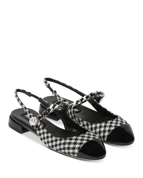 

Женские туфли без шнуровки Calzature Donna на плоской подошве с открытой пяткой Miu Miu, цвет Black