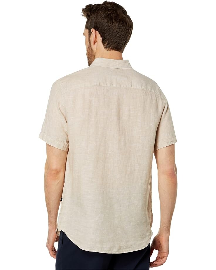 

Рубашка Nautica Sustainably Crafted Linen Short Sleeve Shirt, цвет Sandy Bar