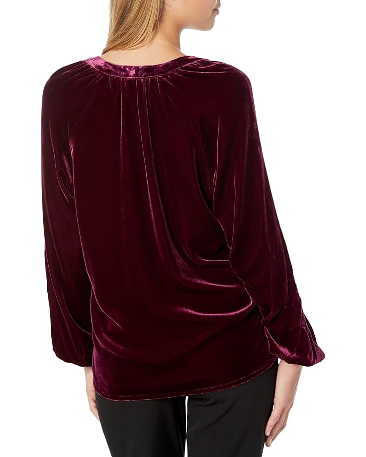 

Топ Faherty Vintage Silk Velvet Naomi Top, цвет Maroon Banner