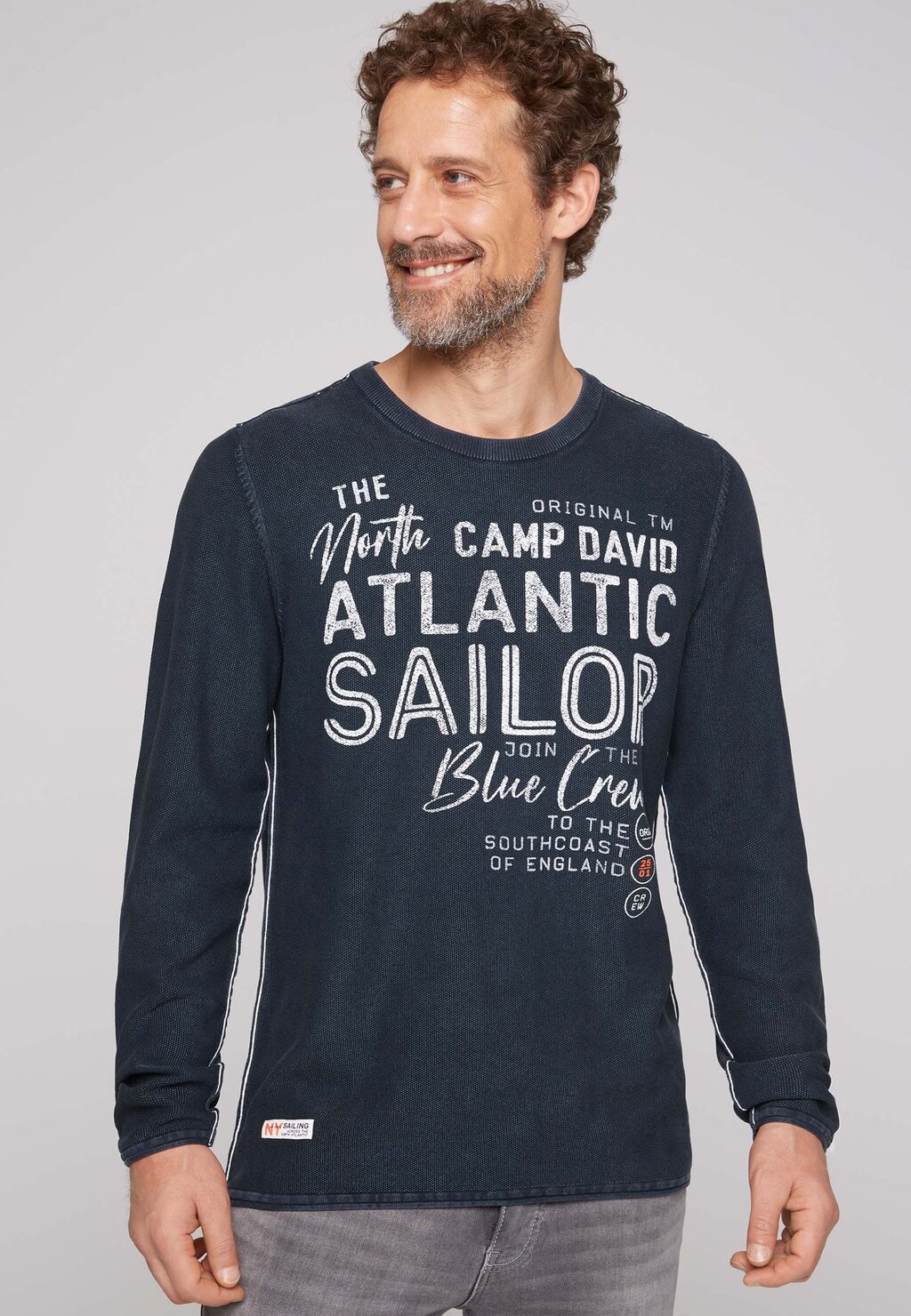 

Вязаный свитер Camp David, цвет blue navy