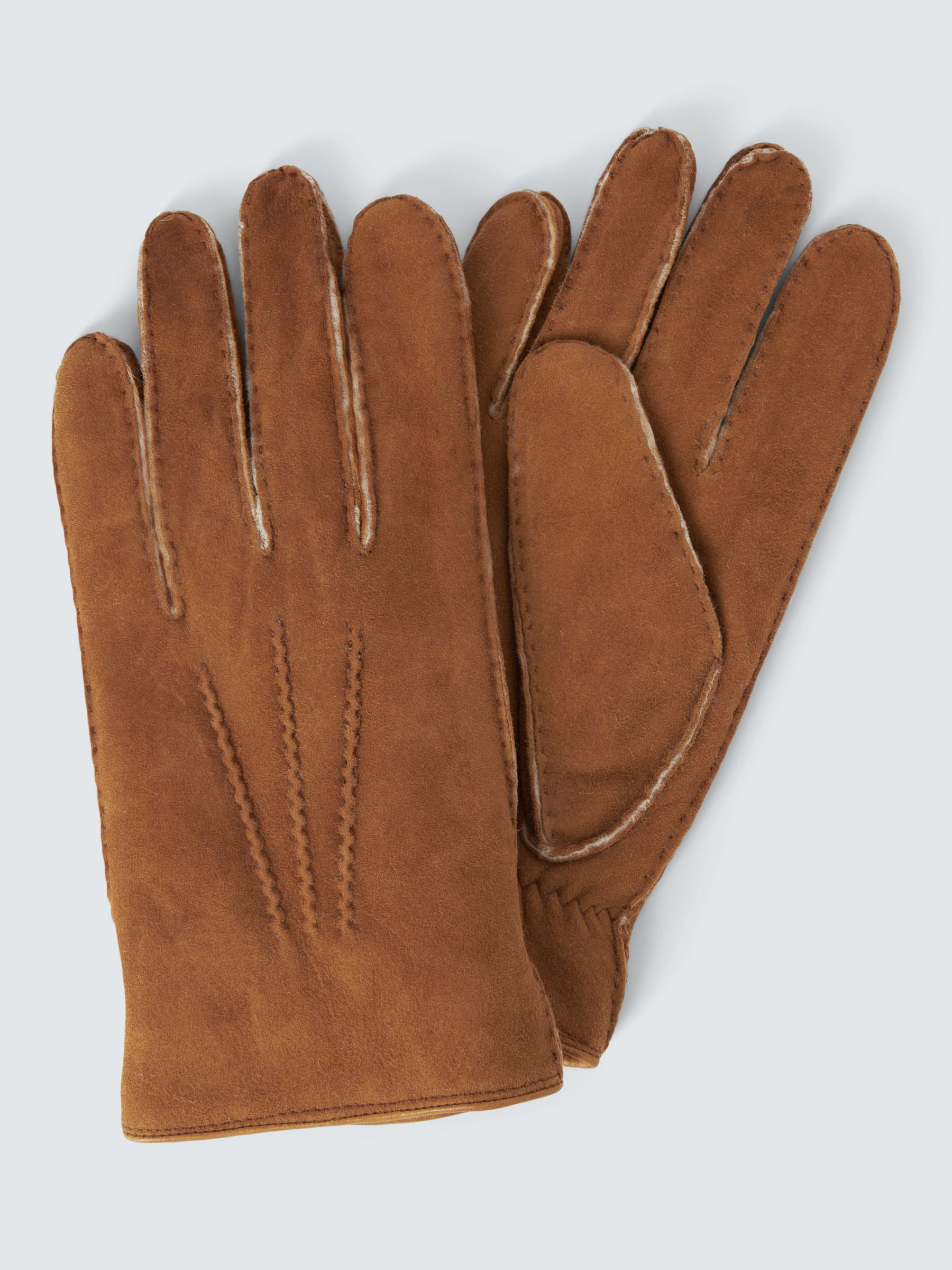 Перчатки из овчины John Lewis, коричневый русские меховые перчатки зимние теплые мужские замшевые перчатки из овчины и шерсти китайские производители оптовая продажа под заказ