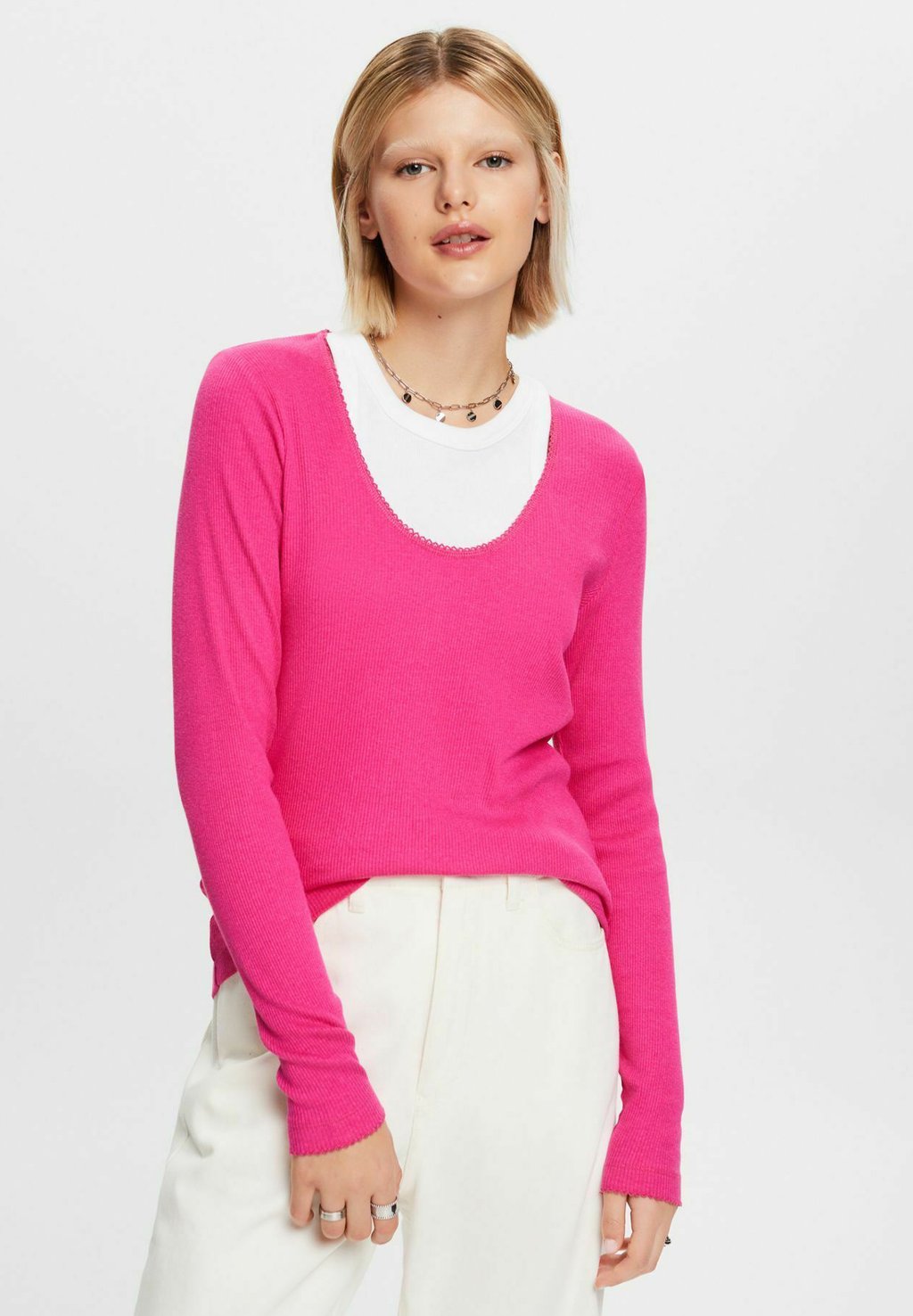 Рубашка с длинным рукавом , цвет pink fuchsia Esprit