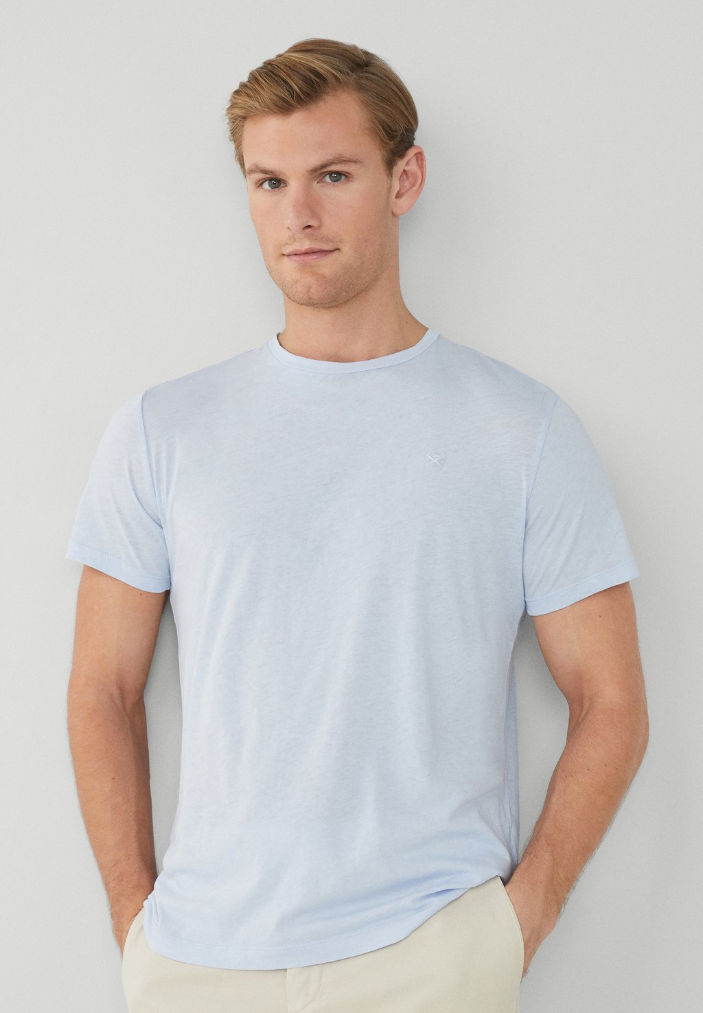 Базовая футболка Hackett London, светло-синий