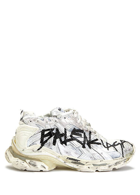 

Белые женские кроссовки runner graffiti Balenciaga
