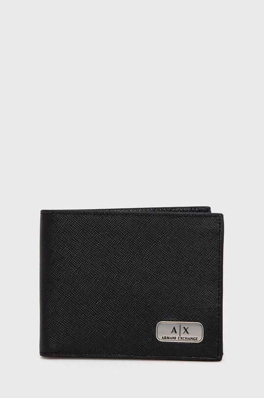 

Кожаный кошелек Armani Exchange, черный