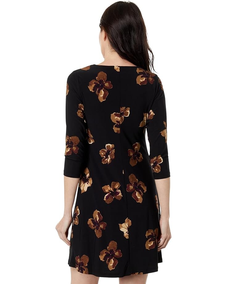 

Платье Tommy Hilfiger 3/4 Sleeve Jersey Shift, черный мульти