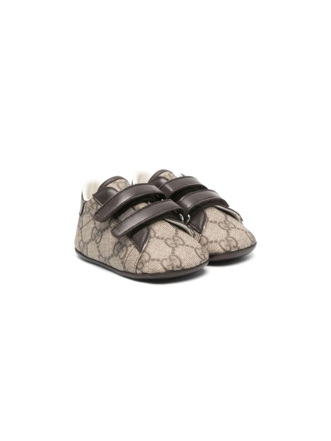 

Gucci Kids пинетки Ace с жаккардовым узором GG, коричневый
