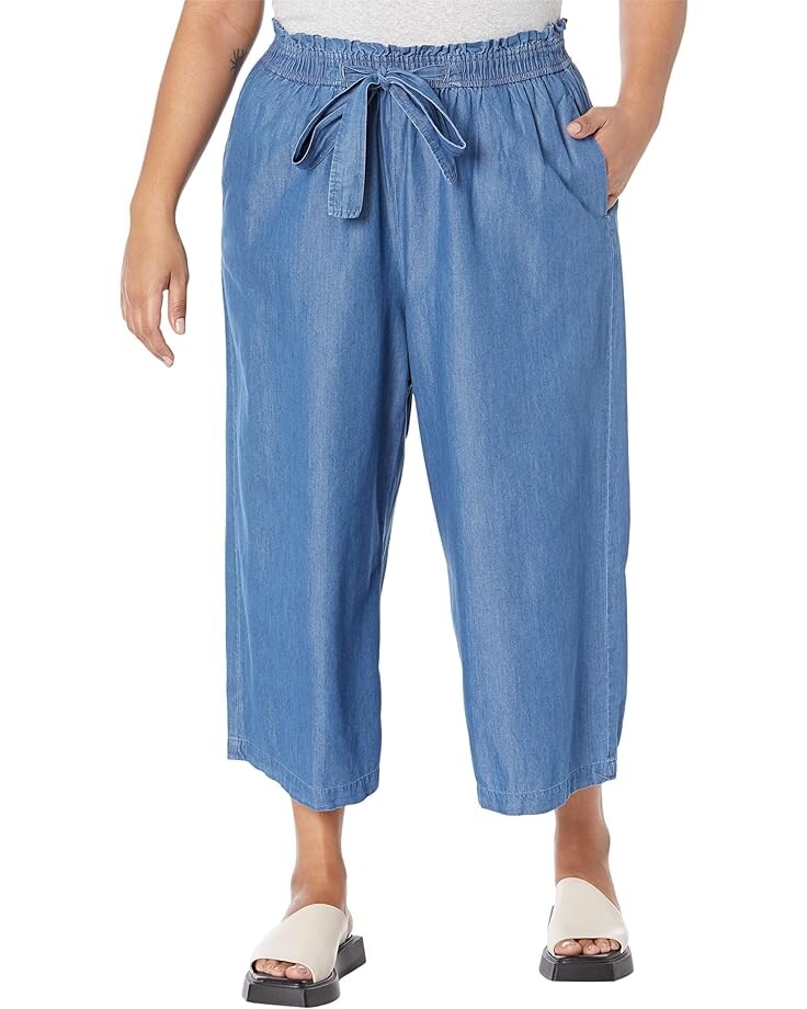 

Джинсы MICHAEL Michael Kors Plus Size Wide Leg Tie Front Pants, цвет Light Cadet Wash
