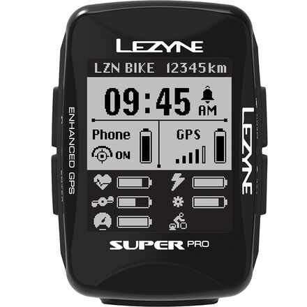цена Велосипедный компьютер Super Pro GPS Pro с нагрузкой Lezyne, черный