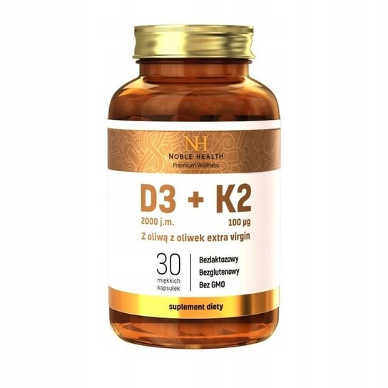 

Noble Health, D3+K2 в оливковом масле 30 капсул