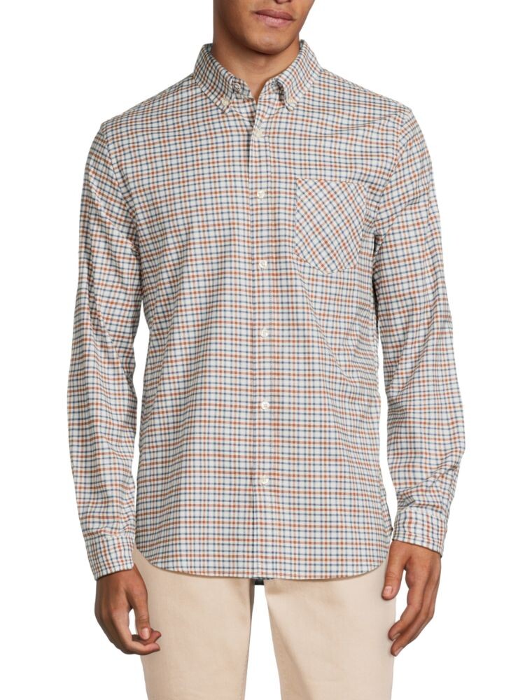 

Клетчатая оксфордская рубашка Ben Sherman, слоновая кость