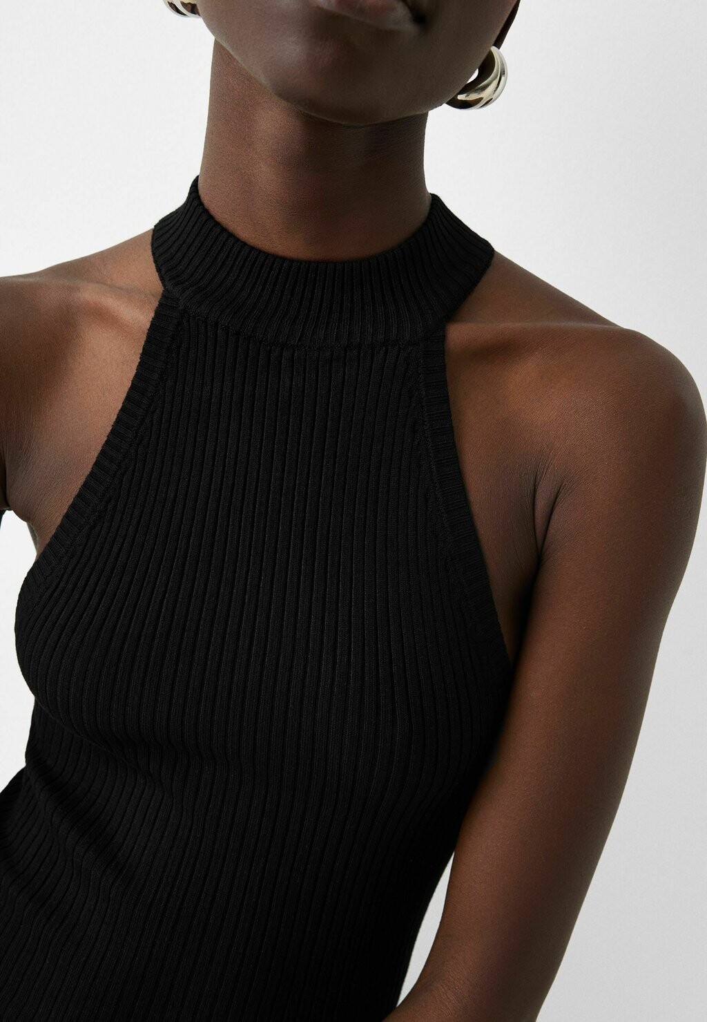 

Платье макси Halter Bershka, черное