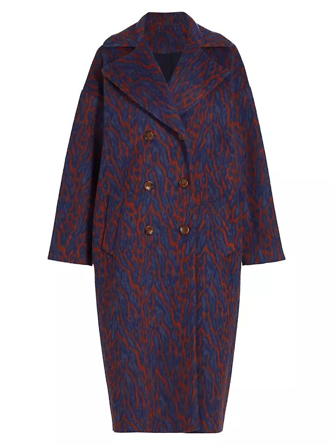 

Жаккардовое пальто Marianna из смесовой шерсти Ulla Johnson, цвет ocelot