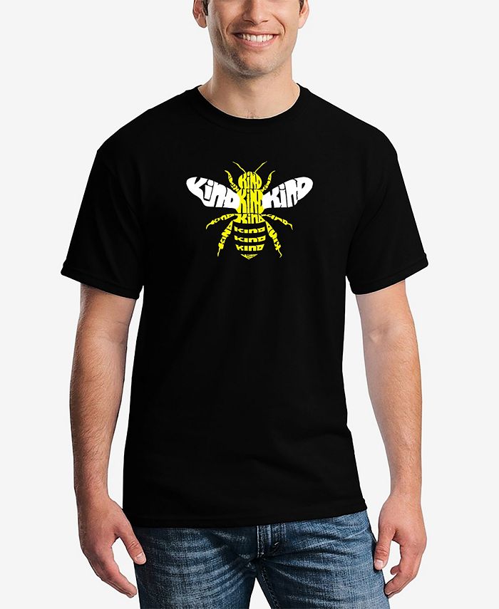 Мужская футболка с коротким рукавом Bee Kind Word Art LA Pop Art, черный пчелы что человек и пчела значат друг для друга хайнбух ф