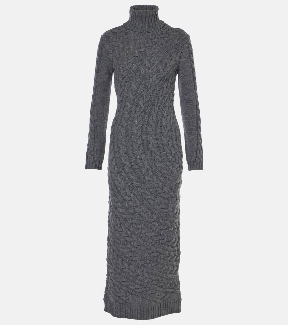 

Длинное платье из шерсти и кашемира Arte Max Mara, цвет grigio mel