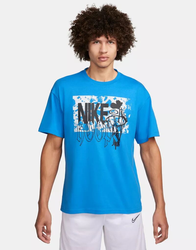 Синяя футболка с рисунком Nike Basketball