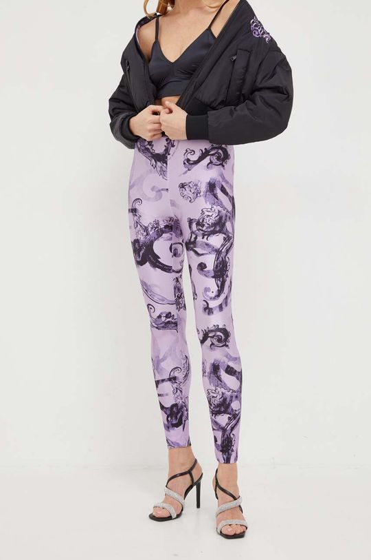 Леггинсы Versace Jeans Couture, фиолетовый