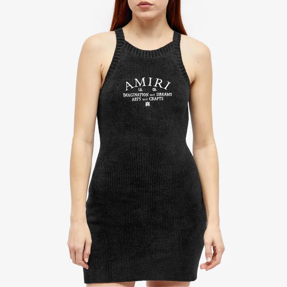 

Платье-майка Amiri Racer Back с логотипом, черный