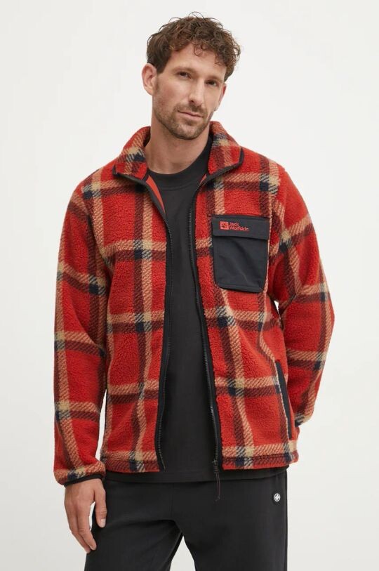 

Толстовка в клетку Felslicht Jack Wolfskin, красный
