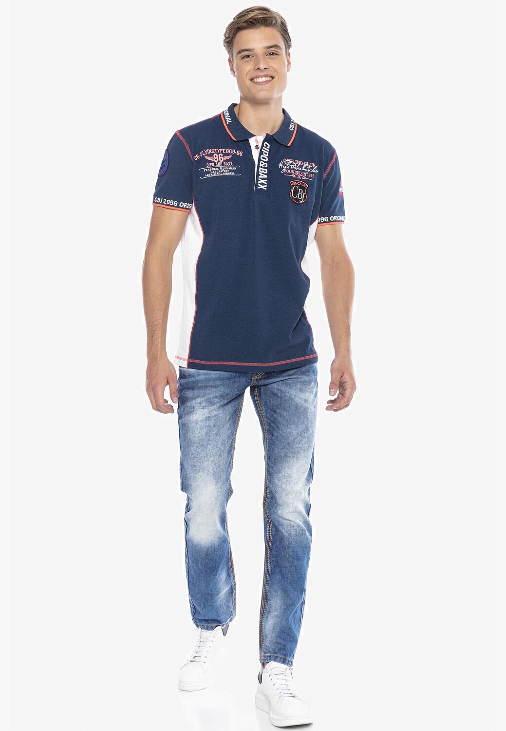 

Поло Cipo & Baxx T Shirt, цвет NAVYBLUE