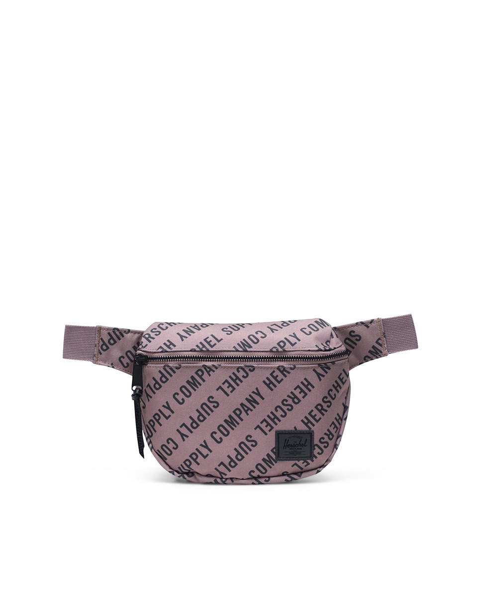 Поясная сумка унисекс из розовой ткани с буквами и регулируемым контрастным ремешком Herschel, розовый