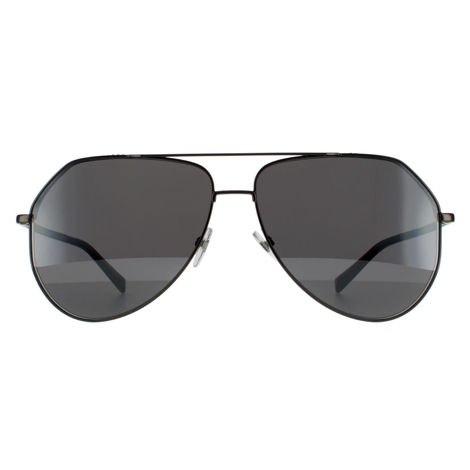 givenchy gv 7185 g s v81 Солнцезащитные очки Aviator Dark Ruthenium Black Grey Mirror GV7185/G/S Givenchy, черный