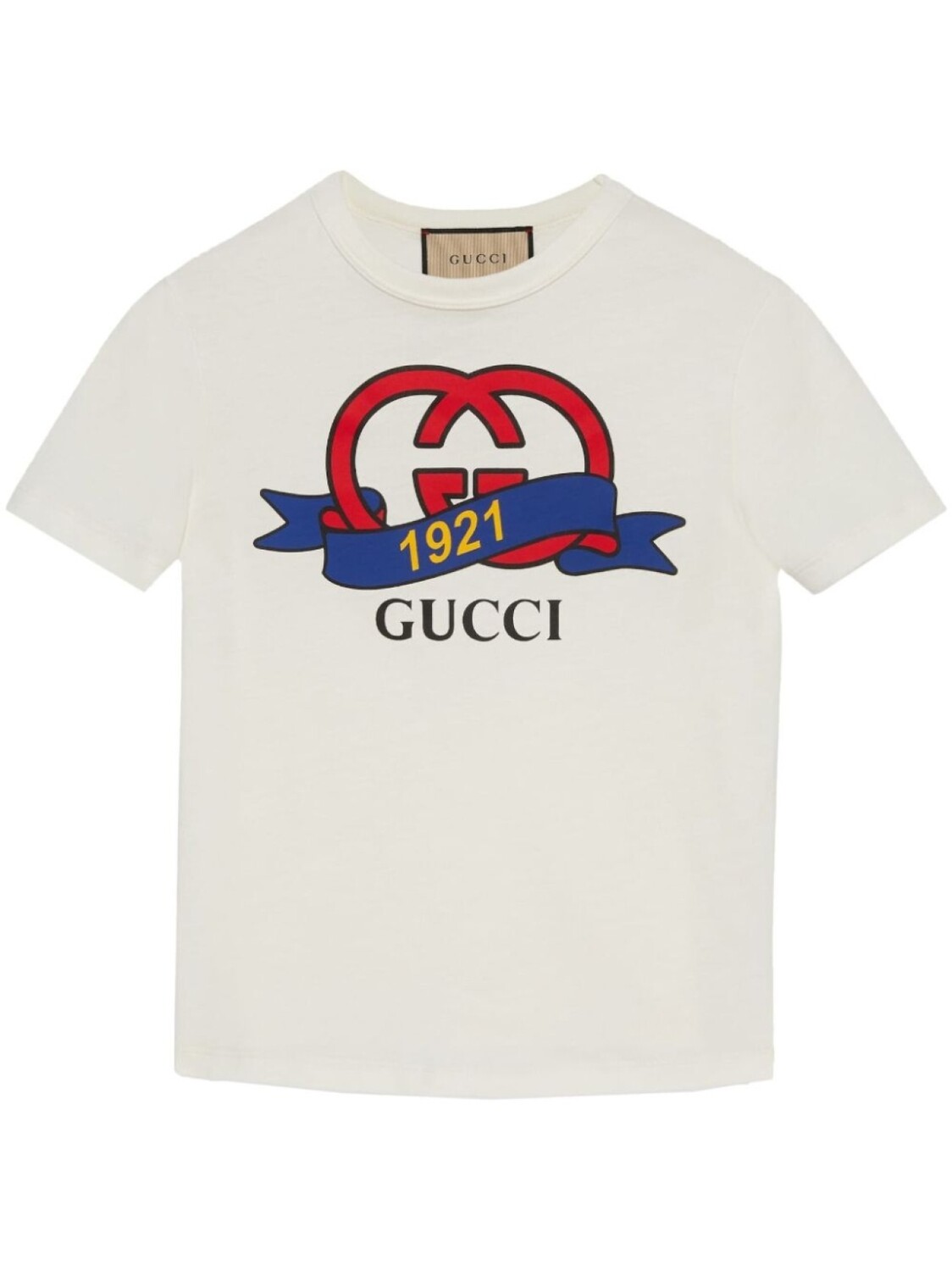 

Gucci футболка с принтом 1921 Interlocking G, белый