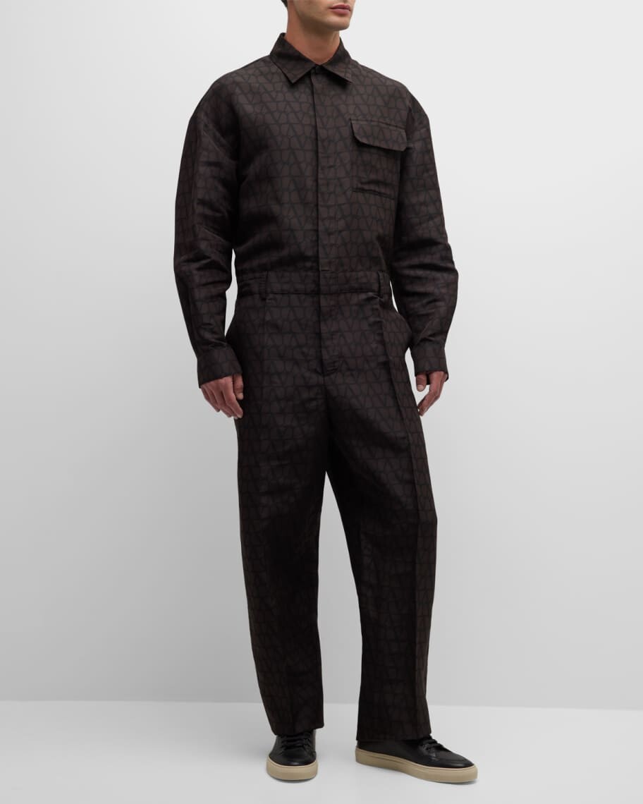 

Мужской шелковый комбинезон Toile Icongraphe Valentino Garavani