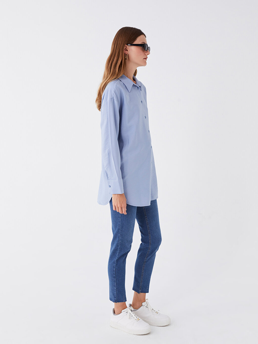 

Женские джинсовые брюки скинни LCW Modest, темный индиго