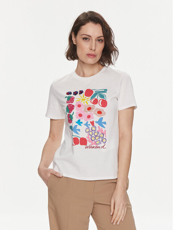 

Футболка стандартного кроя Weekend Max Mara, экрю