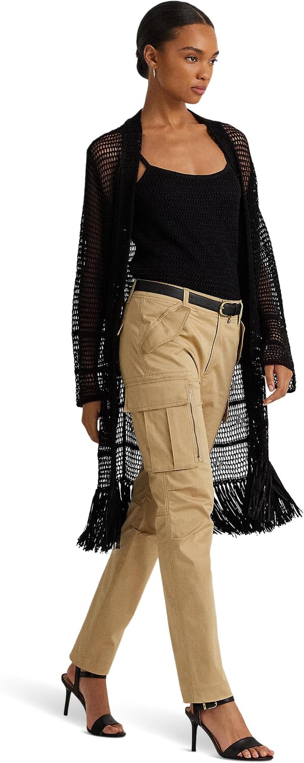 

Свитер Petite Pointelle-Knit Linen-Blend Cardigan LAUREN Ralph Lauren, черный