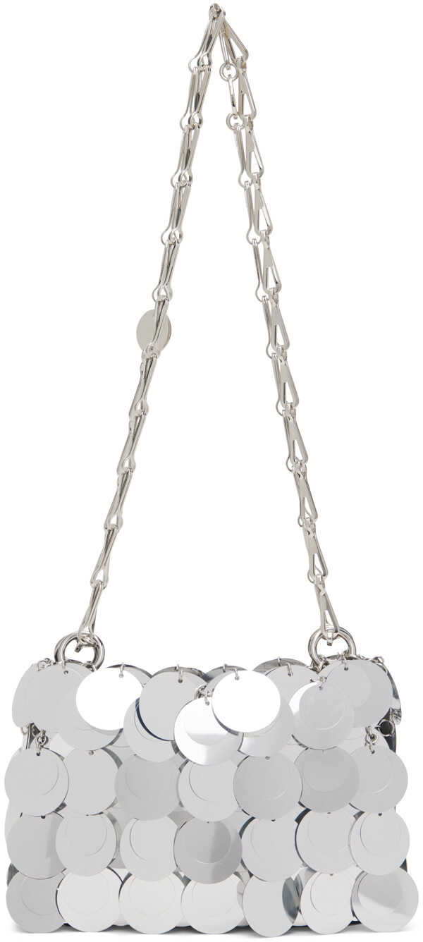 

Нано-сумка Silver Sparkle Discs Rabanne