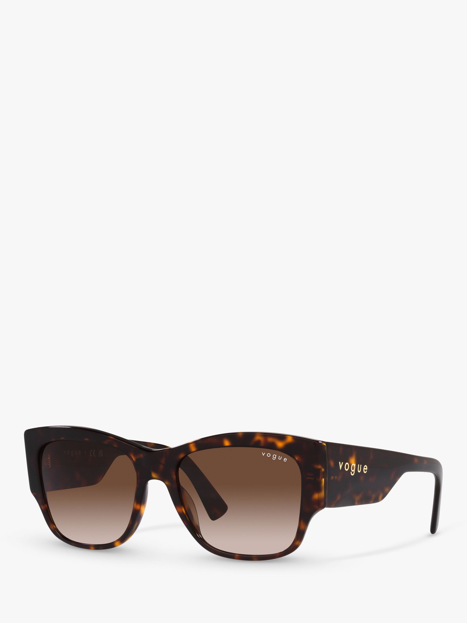 Женские квадратные солнцезащитные очки Vogue VO5462S, темно-гаванский/коричневый с градиентом