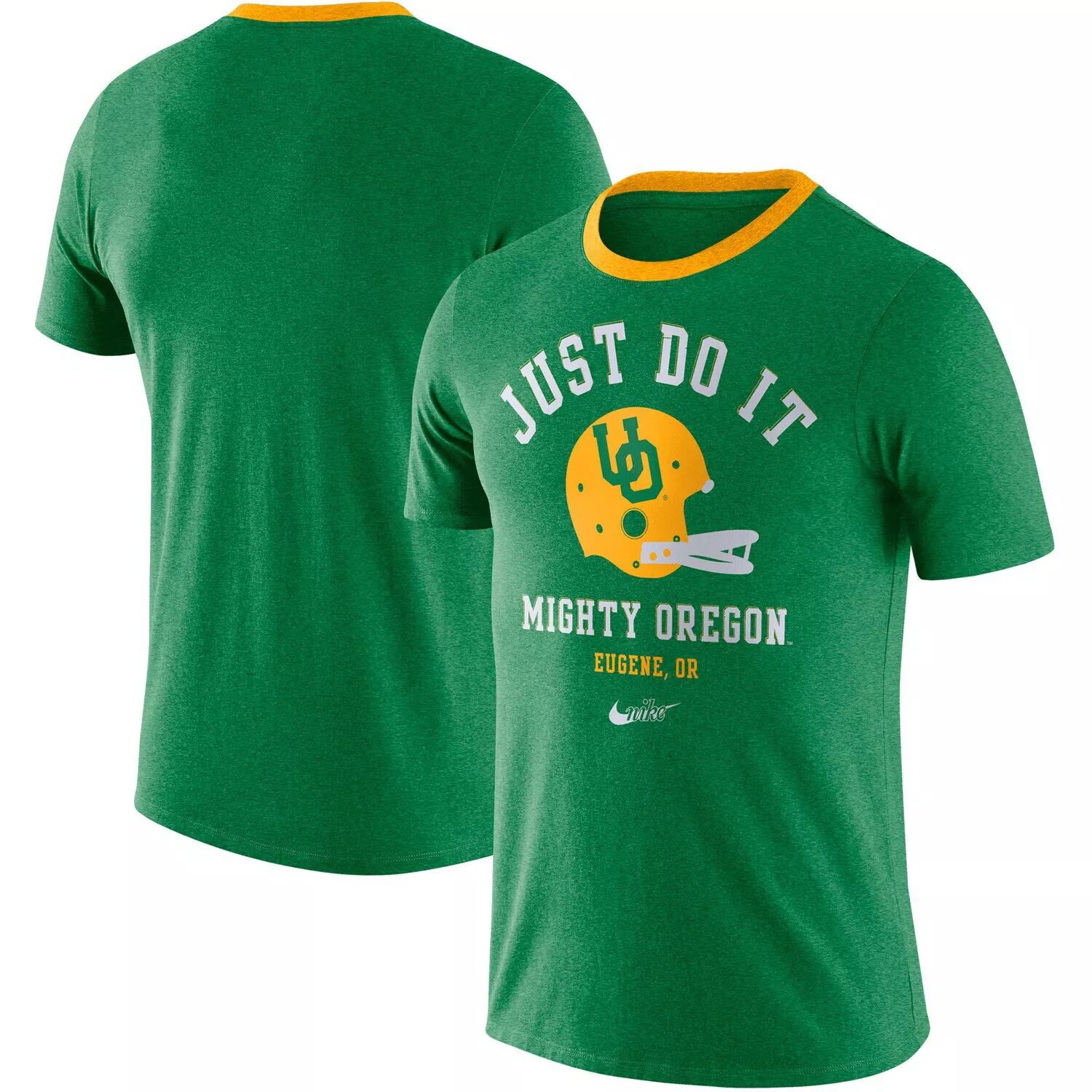 

Мужская футболка Nike Green Oregon Ducks Vault Helmet Tri-Blend