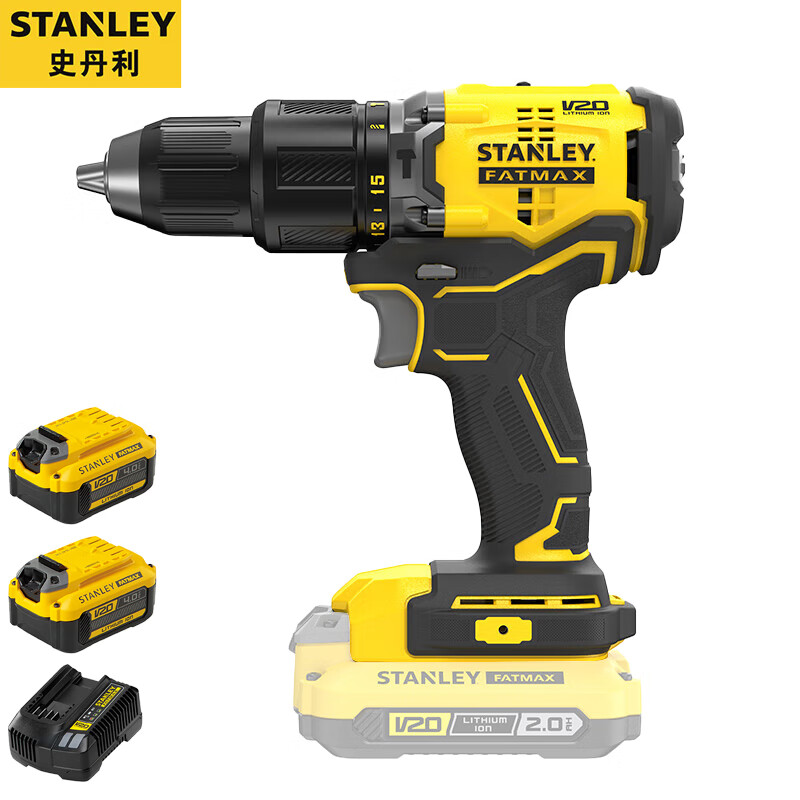 Дрель аккумуляторная Stanley SBD715K-A9 + два аккумулятора 4.0Ah, зарядное устройство