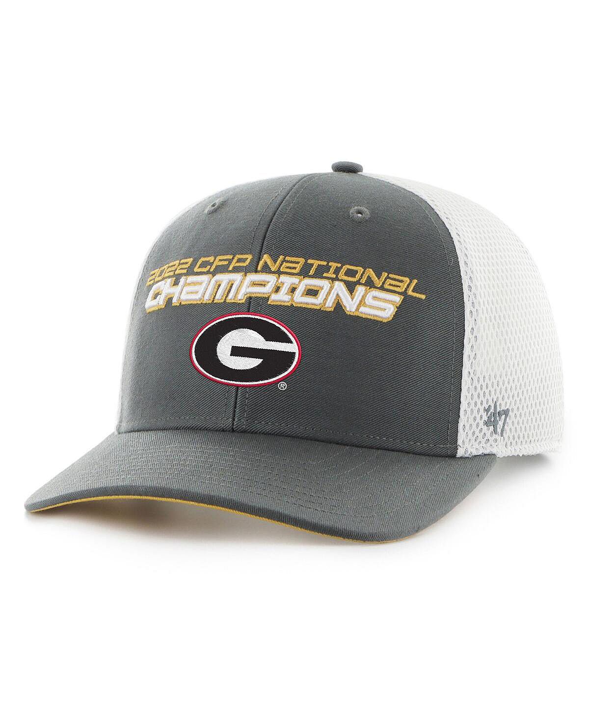 

Мужская угольная регулируемая кепка Georgia Bulldogs College Football Playoff 2022 National Champions Import Trucker '47 Brand