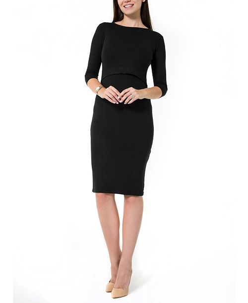 Платье для беременных/кормящих Grace Accouchée, цвет Black легкая юбка для беременных accouchée цвет black