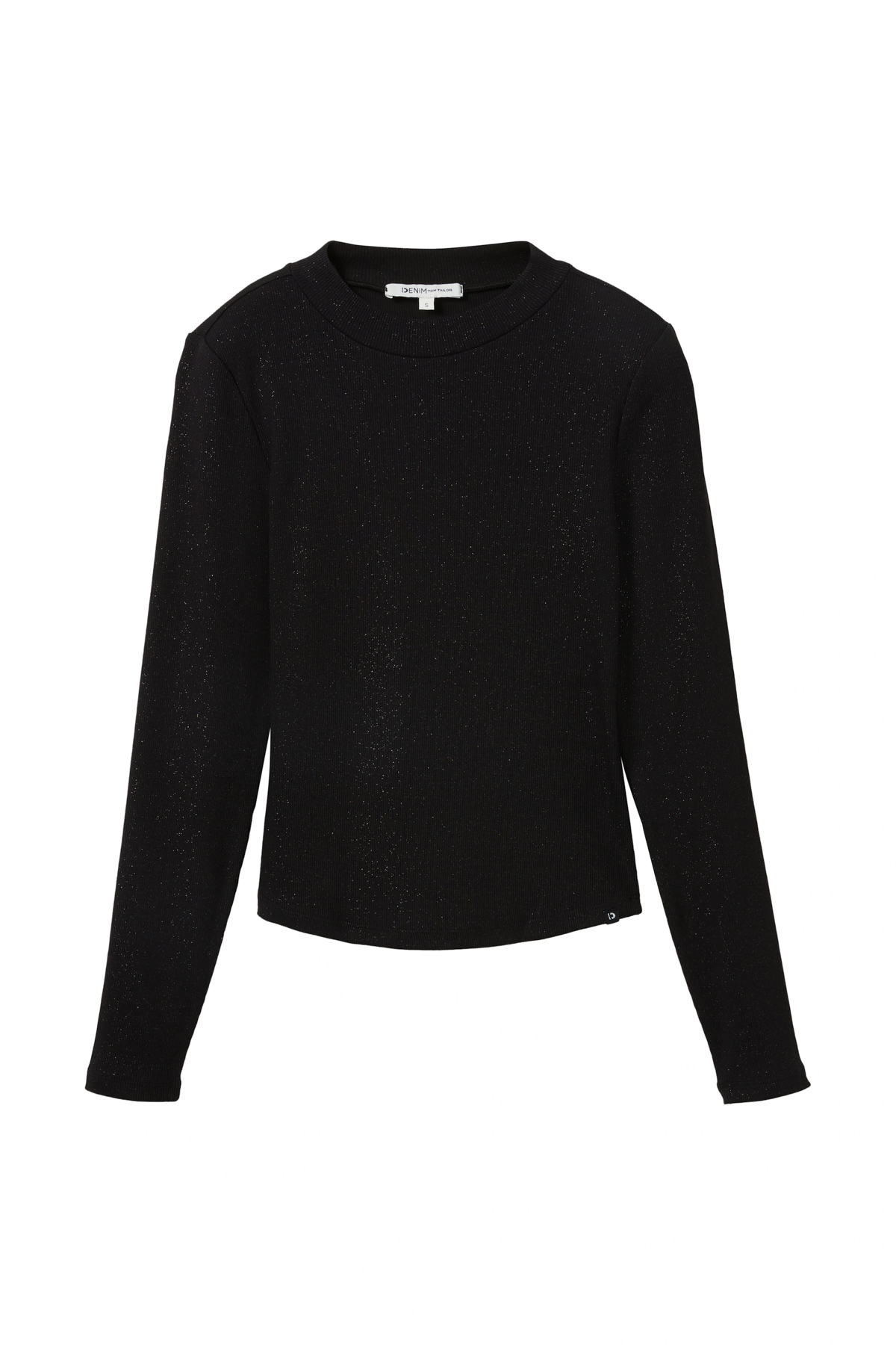 Свитер - Черный - Классический крой Tom Tailor Denim, черный свитер серый классический крой tom tailor denim серый