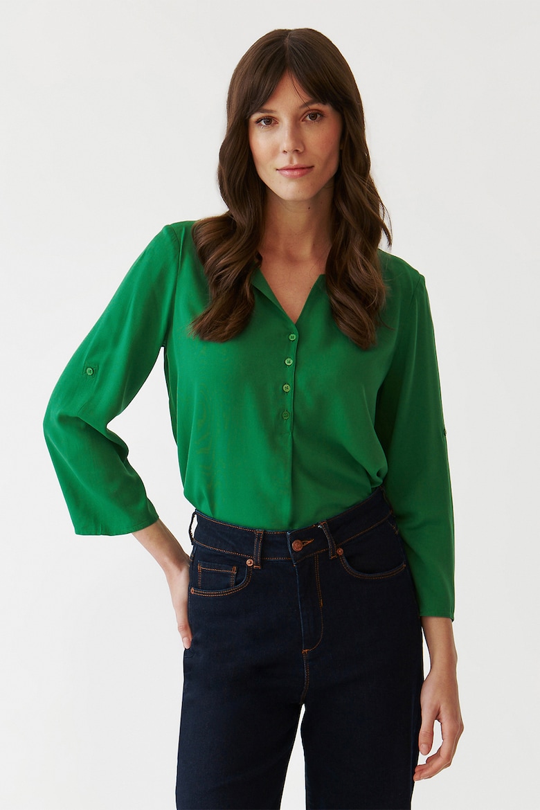 Воздушная блузка с заниженными рукавами Tatuum, зеленый