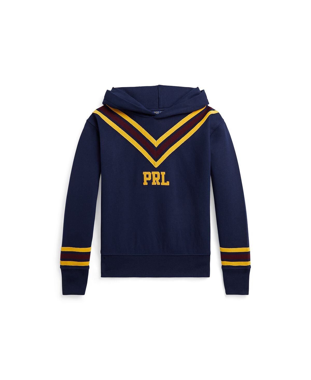 

Флисовая толстовка в полоску с крикетной полоской для больших девочек Polo Ralph Lauren