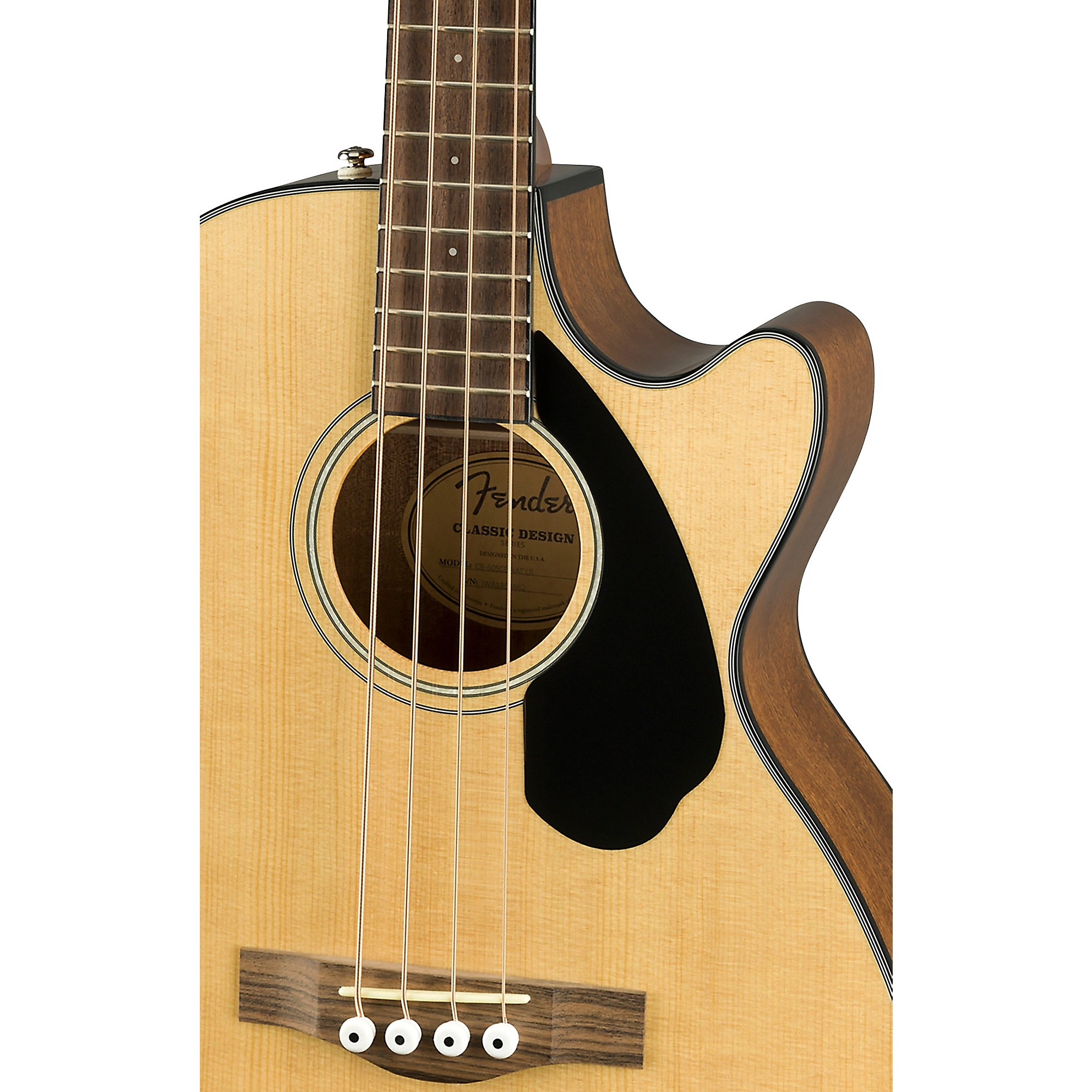 цена Акустически-электрическая бас-гитара Fender CB-60SCE Natural