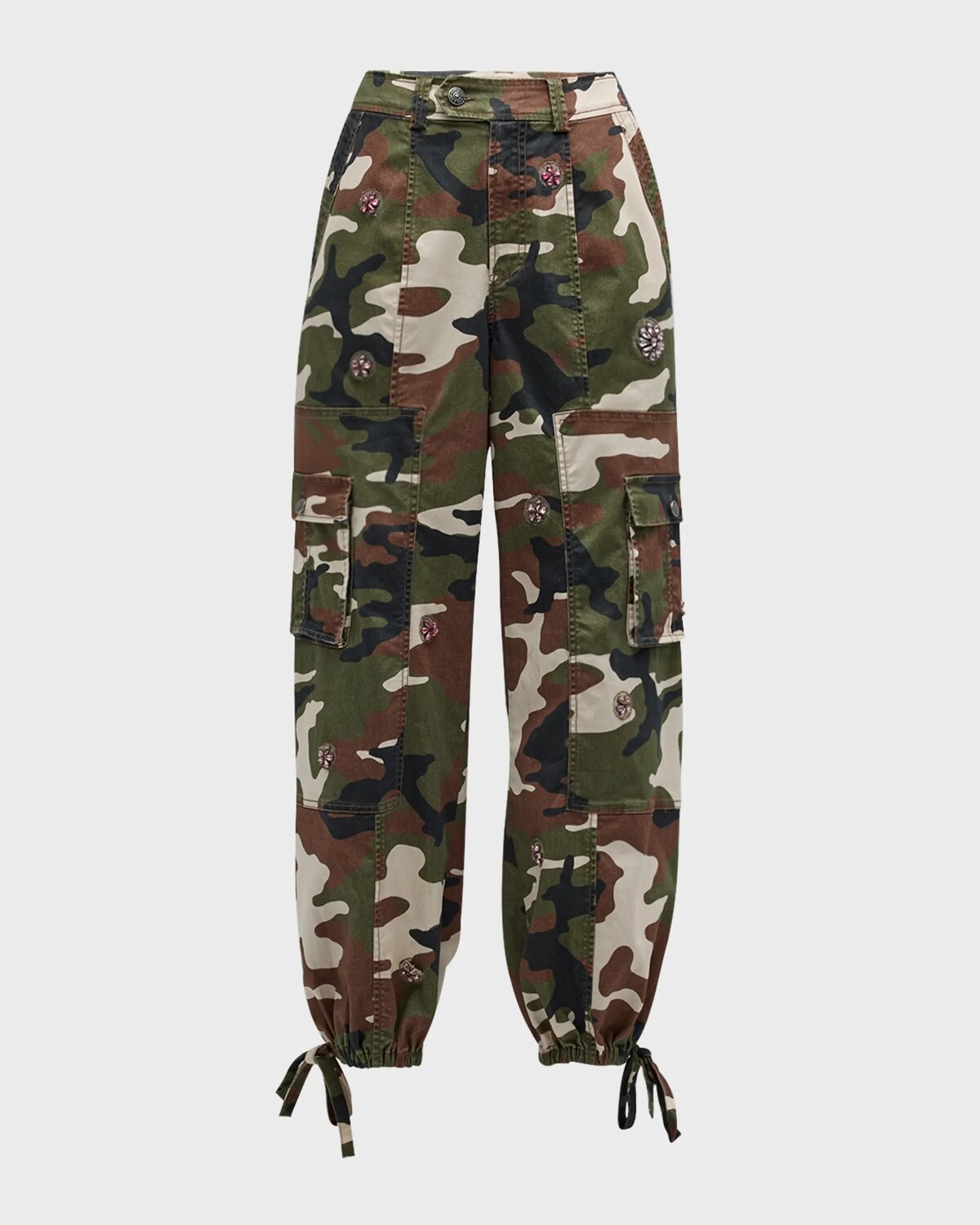 

Брюки из твила с отделкой Love Camo Zola Cinq A Sept, цвет Classic Multi