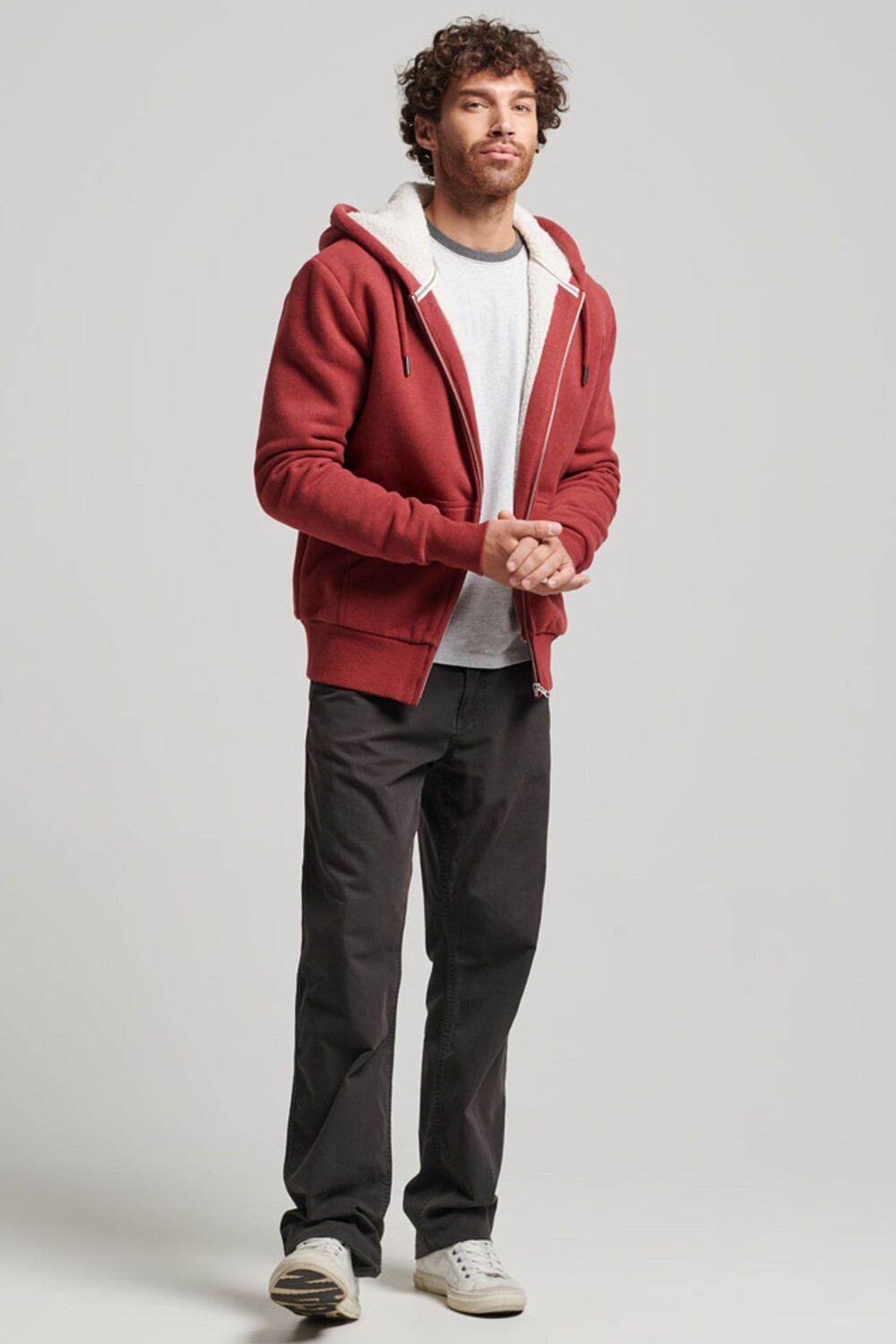 

Толстовка Essential на молнии Superdry, красный