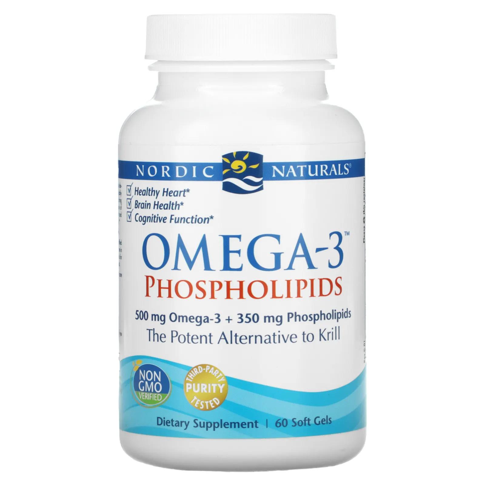 цена Nordic Naturals Omega-3 Phospholipids 60 Soft Gels