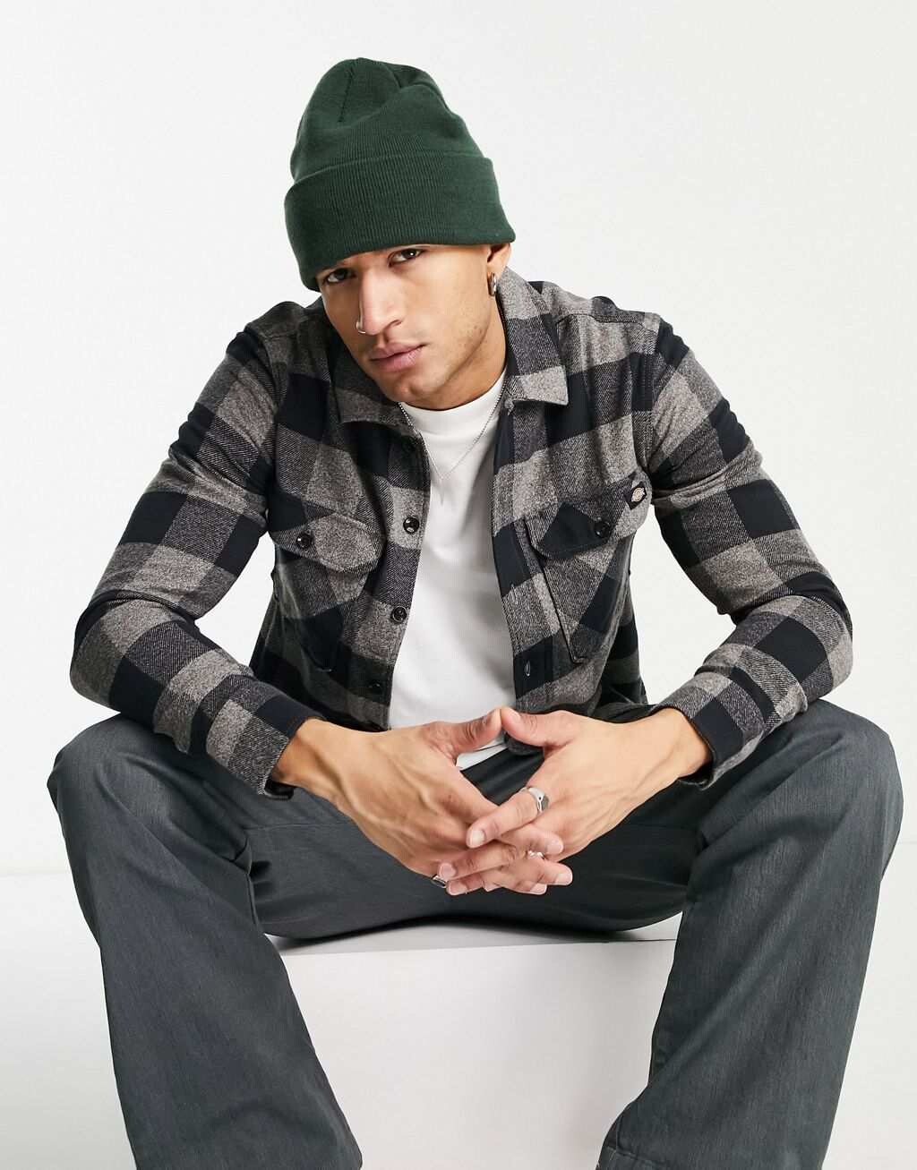 

Серая рубашка в клетку Dickies New Sacramento