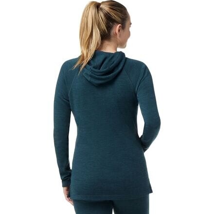 

Толстовка с капюшоном Thermal Merino с драпировкой женская Smartwool, цвет Twilight Blue Heather