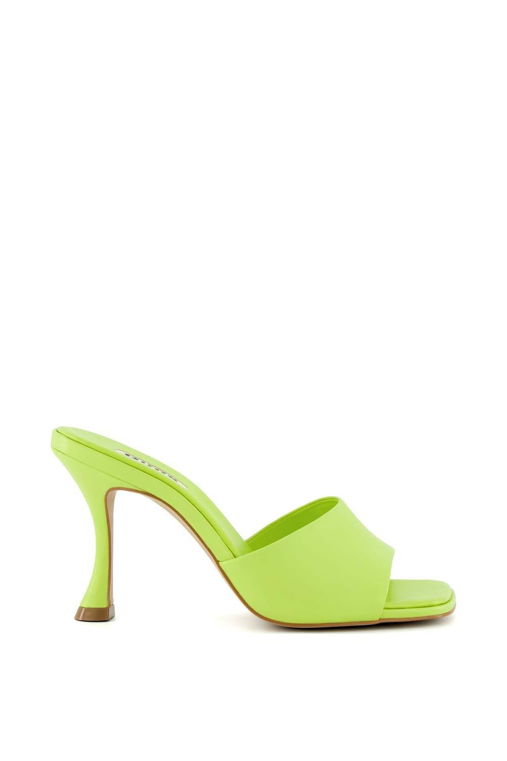 Кожаные сандалии Журнал Dune London, зеленый туфли на расклешенном каблуке с кристаллами на платформе mach